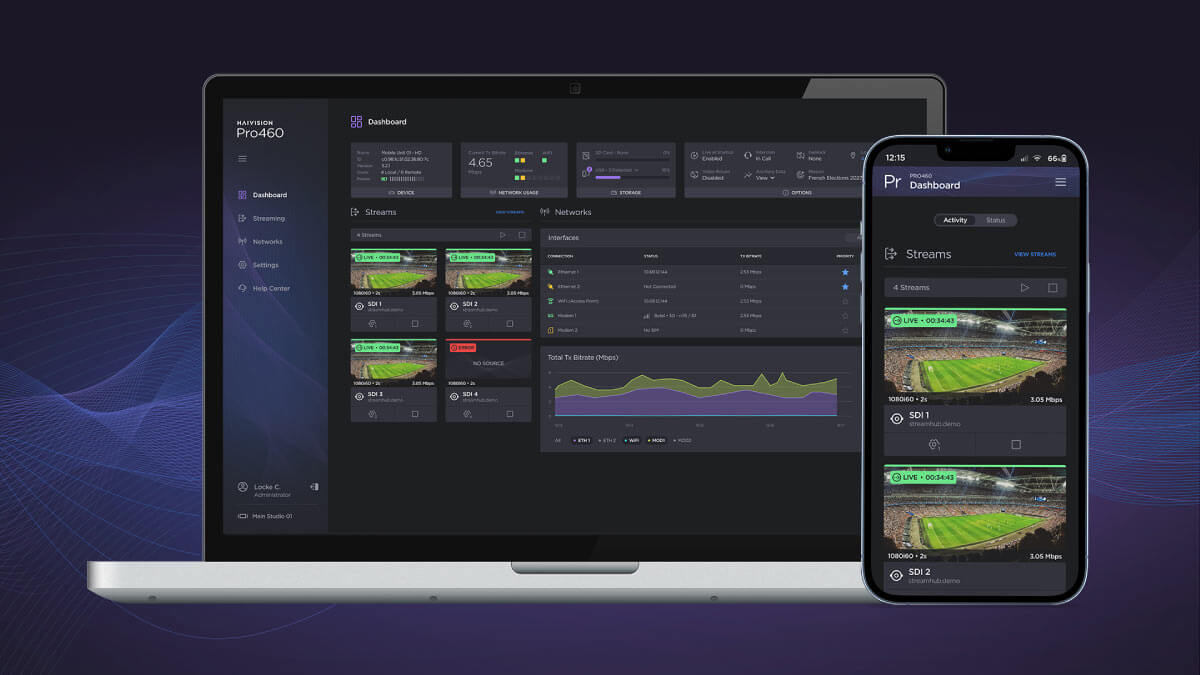 Haivision Pro User Interface